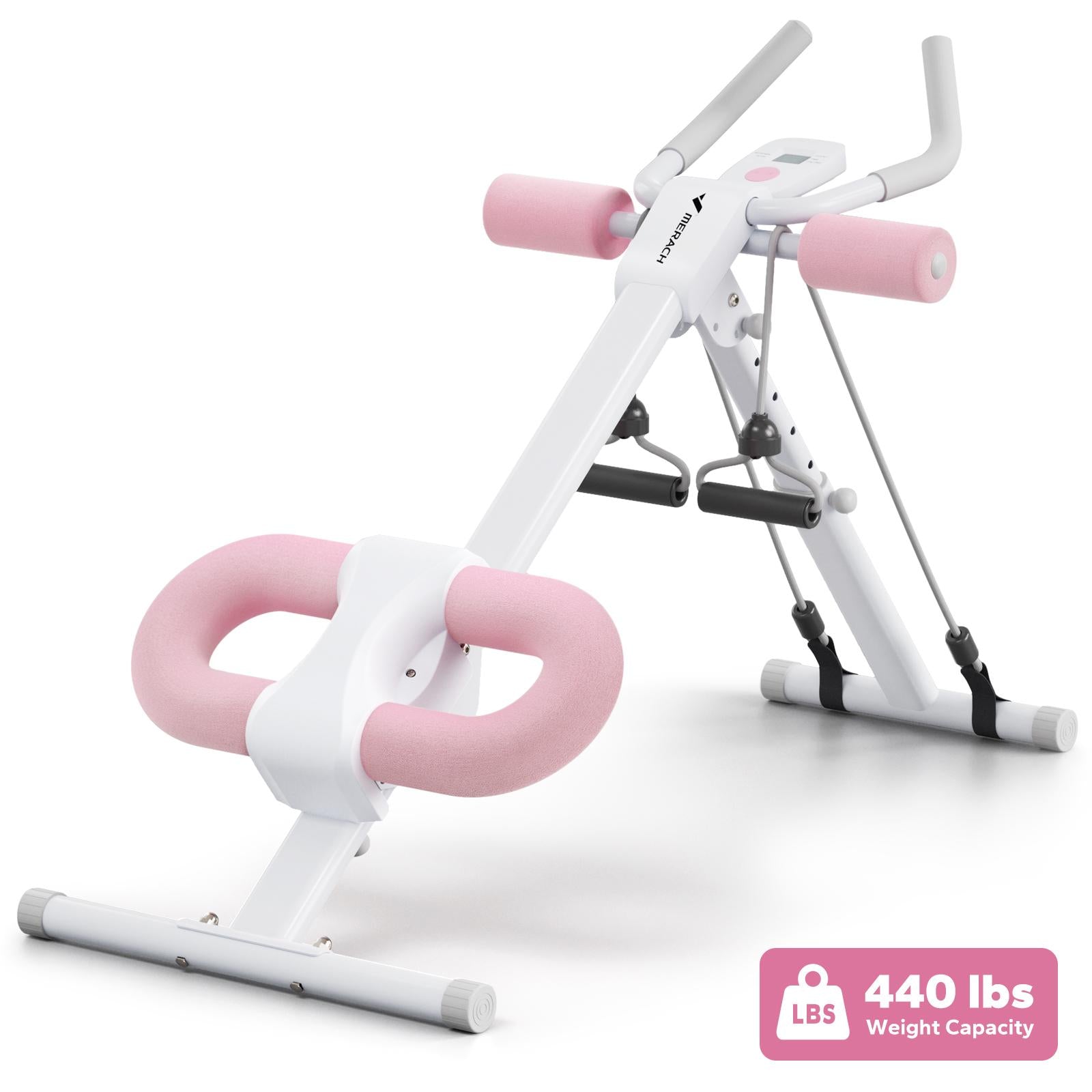Adjustable Core Trainer Machine, Ergonomic Dual Track Ab Workout Equipment